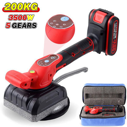 200KG Cordless Tile Tiling Machine Tiles Vibrator 5 Gear Floor Vibrator Leveling Power Tools Enlarged Suction Cup Tile Paving #20