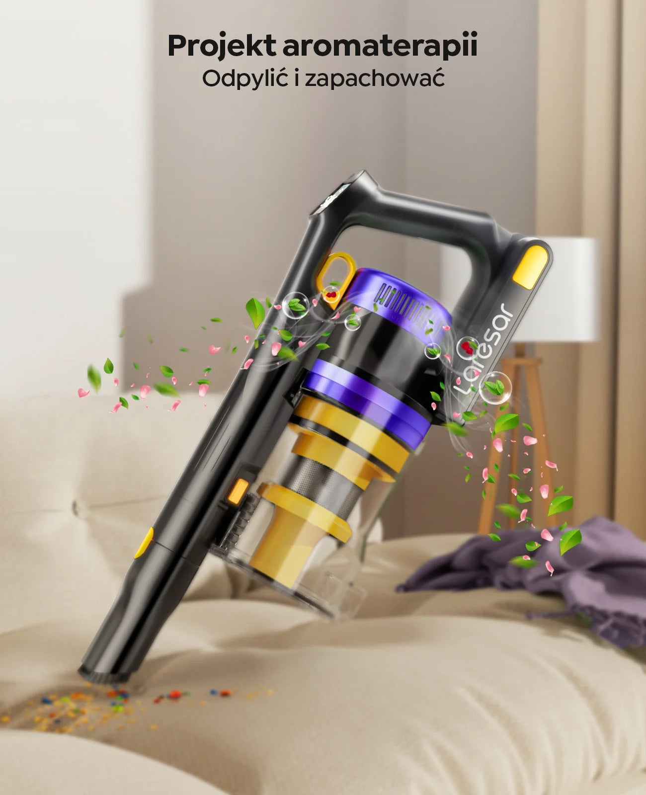 Laresar X11 Wireless Vacuum Cleaner 550W 55000Pa Suction Power Handheld Smart Home Dust Cup 60 Minutes Runtime 3 Piece Filter Set