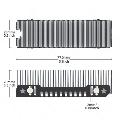 RAGEER M.2 SSD Cooler, Heavy Duty Aluminum Convection Heat Sink, NVME NGFF Cooler,  FrostBlade 1 Passive Heat Sink with 38 Fins