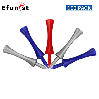 Plastic Golf Tee Pack 50/100 Pcs Step Down Golf Tees Colorful For All Over Sized Driver Irons Hybrids Longer Distance Drop Ship