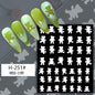 Hollow Nail Art Stickers Spray Painted Design Love Butterfly French Pattern Nail Accessories Decorative Decals
