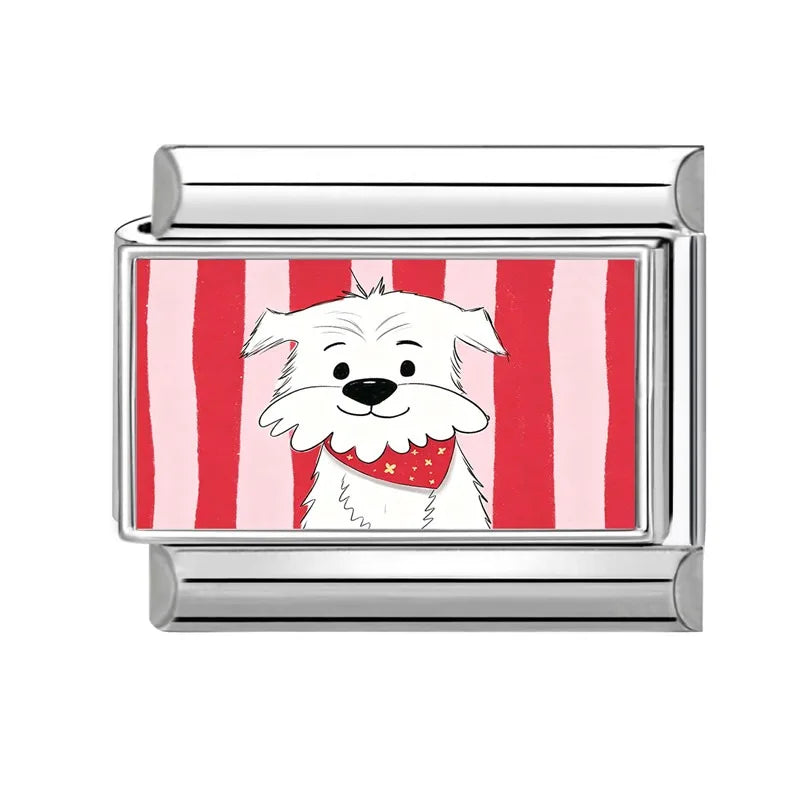 Wholesale Cute Animal Swimming Dogs Cats Sheep Charm Bracelet Fit 9mm Bracelet Stainless Steel Italian Links Making DIY Jewelrys