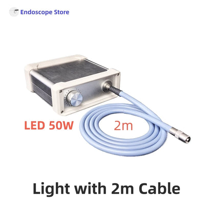 MINI Portable LED 50W 100W Endoscope Optics Microscope Laparoscopy Cystoscopy Light Source and Cable Pets Vet ENT Adjustable