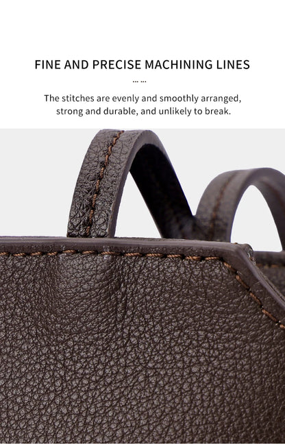 Luxury Women's Genuine Cowhide Leather Mini Shoulder Tote Bag Pebbled Leather Long Strap Underarm Handbag Minimalist Daily Purse