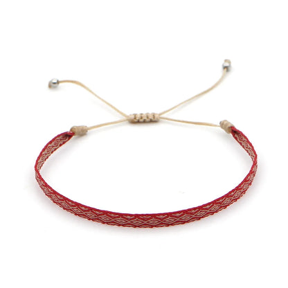 KKBEAD Wholesale Handwoven Bracelet Colombia Cloth Braided Wristband Bracelets for Women Men Gift Hippie Boho Friendship Jewelry