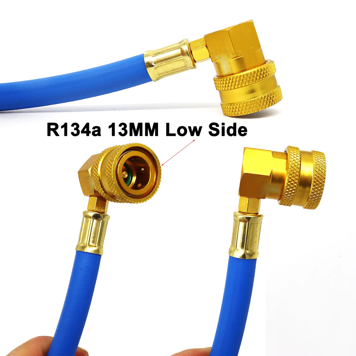 R134A Air Conditioner Gas Cooler with Measuring Gauge Car Refrigerant Charging Pipe AC Recharge Hose for Car Automobile