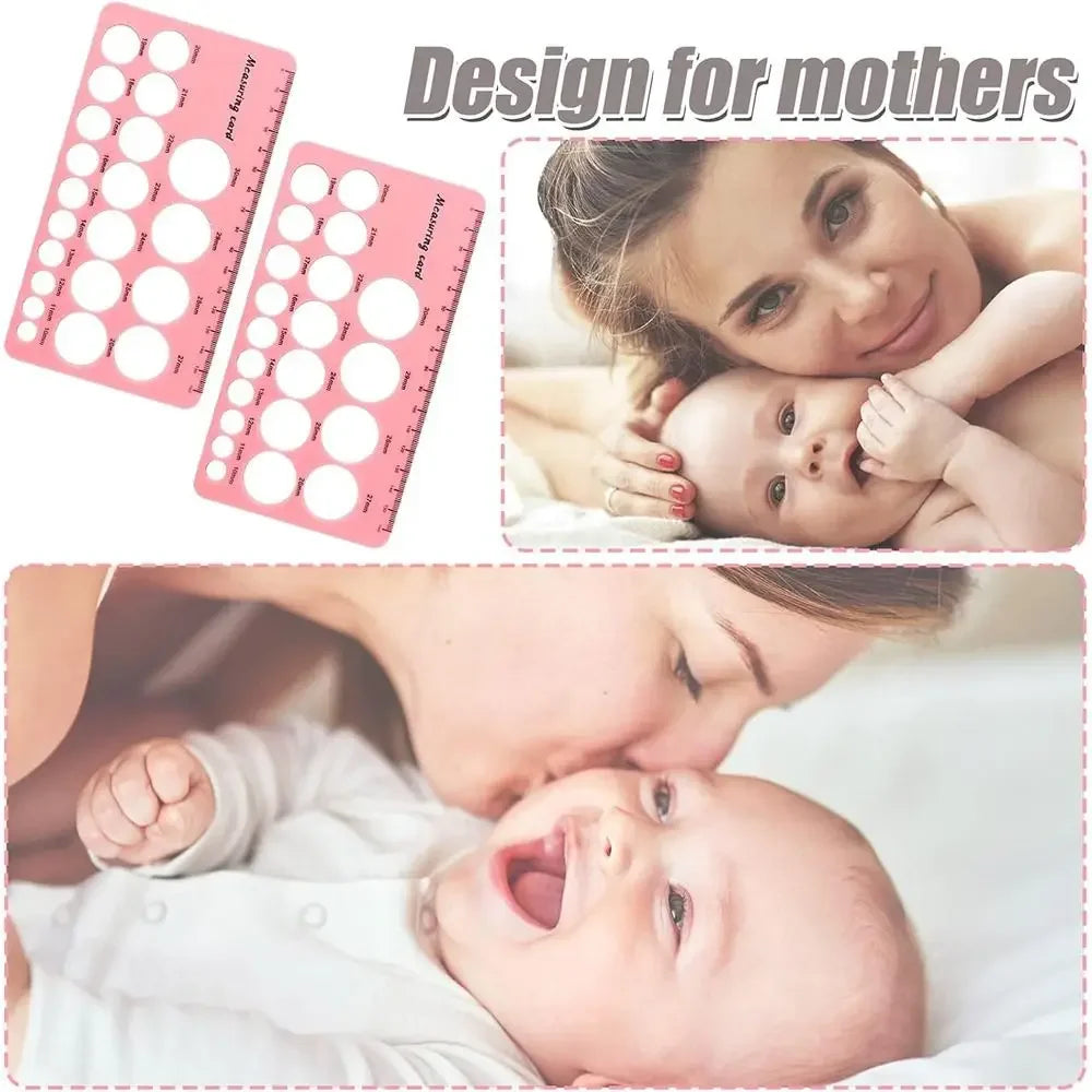 Breast Pump Nipple Silicone Ruler Nipple Diameter Breast Pump Flange Circle Sizing Ruler Nipple Measuring for New Mums Women
