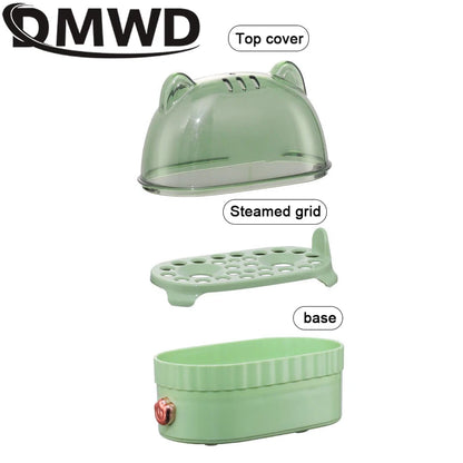 DMWD 120W Electric Egg Boiler Poacher Automatic Power Off Mini Breakfast Machine Egg Cookers 2 Eggs Portable Food Steamer 220V