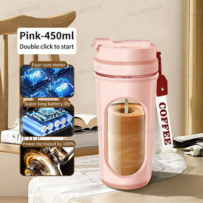 New Detachable Electric Mixing Cup Electric Protein Powder Shaker Cup USB Rechargeable Reusable Suitable For Lndoor/Outdoor Use