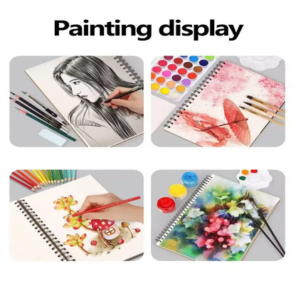 30 Sheets 8K 16K Coil Sketchbook Spiral Bound Eco-Friendly Thick Drawing Paper Acid Free A4 A5 A6 Artist Sketch Pad Oil Painting