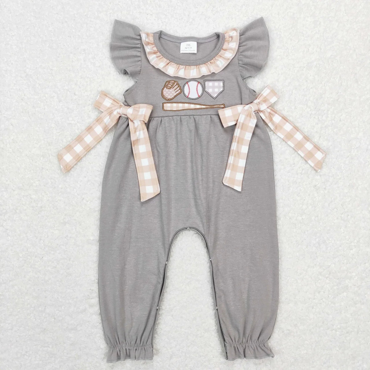 Wholesale Baby Girl Newborn Birthday Balloons Romper Bubble Embroidery Pink Plaid Bows Jumpsuit Kids Toddler Summer Clothes