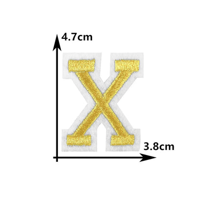 26 English gold letters Hot-melt adhesive ironing embroidery Patch DIY sewing decorative clothes patch