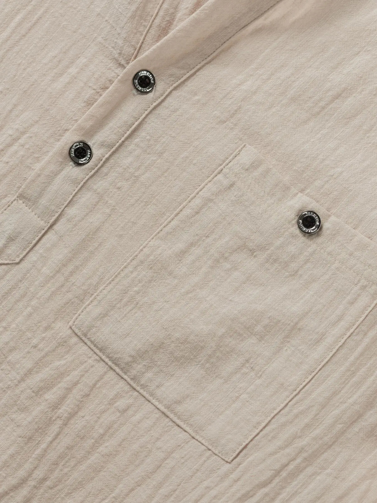 Summer Men's Cotton and Linen Shirt Casual Short Sleeved Stand Up Collar Top Breathable Loose Men's Fashionable Streetwear