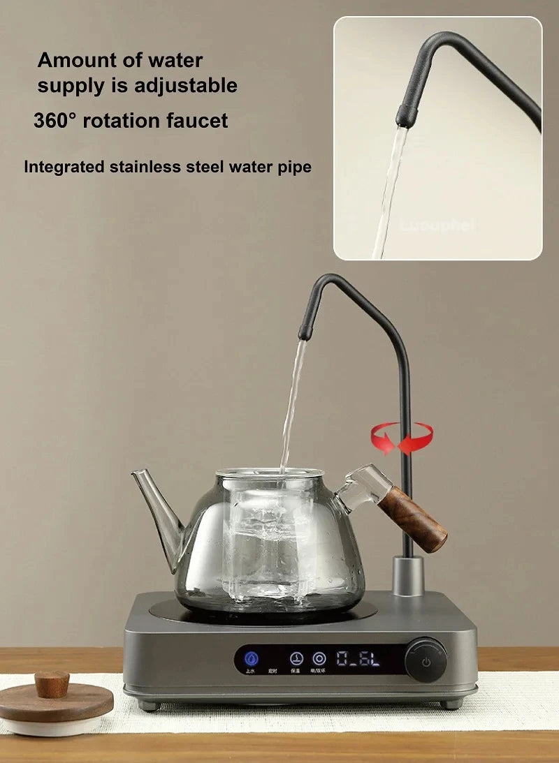 1500W Electric Ceramic Stove Timing Tea Maker Automatic Water Supply Induction Cook Water Pumping Kung Fu Tea Stove Water Boiler