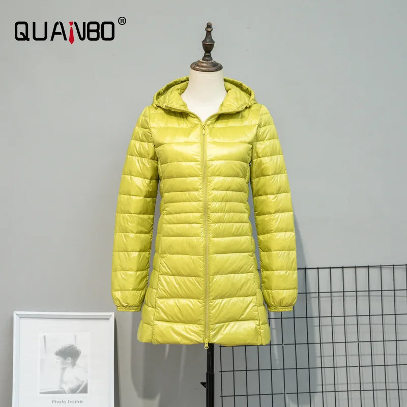 Women Spring/Autumn Ultra Lightweight Quilted Jacket 2023 New Woman Water and Wind-Resistant Big Size women Hoodies coat
