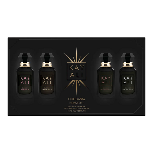 KAYALI Oudgasm Limited Edition Mini Perfume Set 40ml Unisex Oud Vanilla Rose Chocolate Musk Luxury Layering Eau De Parfum