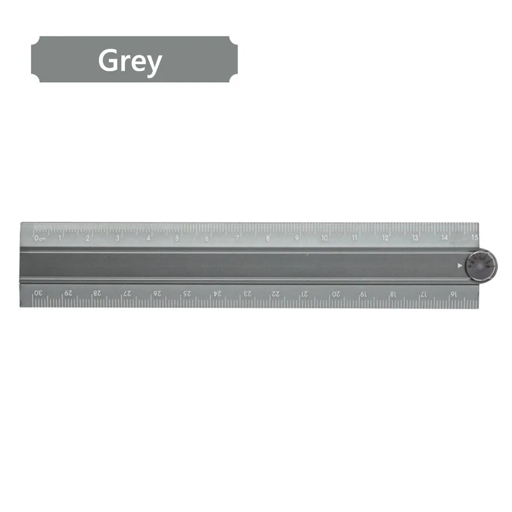 30cm Folding Ruler Drawing Measuirng Tool Aluminum Alloy Straight Ruler Multifunctional Metal Ruler School Office Supplies