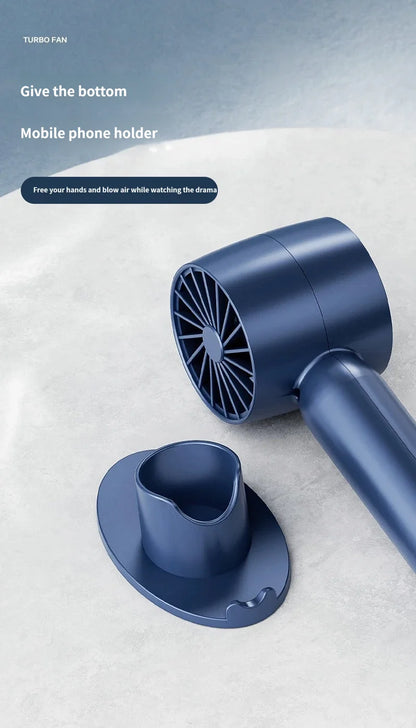 Summer Mini Handheld Fan USB Rechargeable Portable High-speed Motor Small Desktop Stand Turbo Fan for Travel Outdoor Activeity
