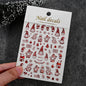 Winter Christmas Atmosphere Nail Stickers Snowman Snowflake Wapiti Self-adhesive High Quality Cute Nail Stickers Nail Art Deco