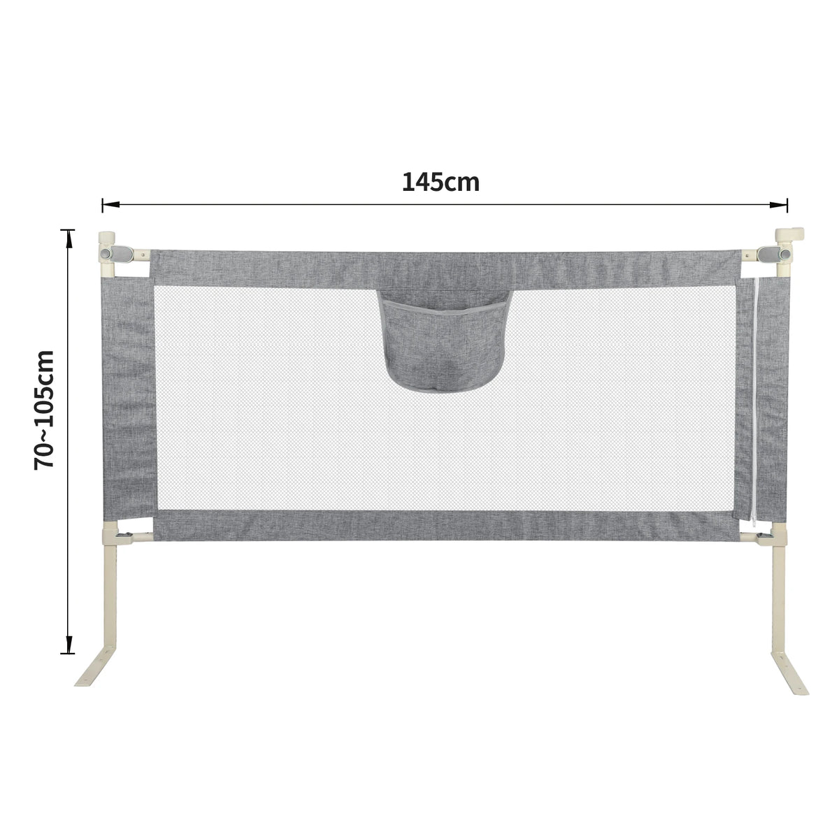 Bed fence for toddlers, Vertical lift bed guard, adjustable height, baby bed grid, 150/200/cm, gray Pink Blue
