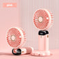 Lenovo Portable Handheld Fan Foldable Neck Hanging Fans 5 Speed USB Rechargeable Fan with Phone Stand & Display Screen 1800mAh
