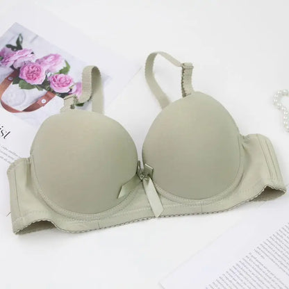 2025 New Sexy Plus Size Bras Bow Sweat Absorption Underwear For Women Solid Smooth Seamless Breathable ABC Cup Lingerie