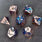 D&D Dice 7 Die Metal DND Dice Set, Weighted Metallic for Dungeons and Dragons Dice Set, Polyhedral D and D Dice Roleplaying Cube