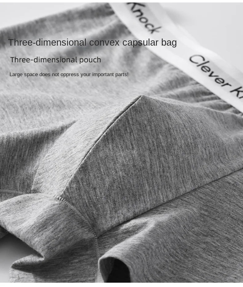 3Pcs Men's Boxer Shorts Cotton Underwear Solid Underpants Sexy Panties Male Breathbale Lingerie Plus Size L-6XL Wholesale Lots