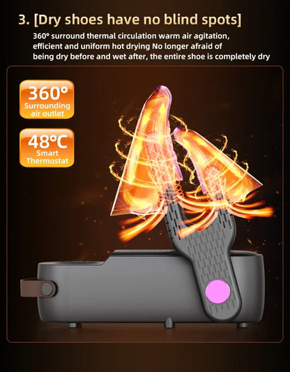 New 2025 Korean Style 4-Core Shoe Dryer Sterilizing & Deodorizing Foldable Smart Shoe Dryer Multi-Function Sock Dryer