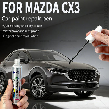 For Mazda CX3 Paint Repair Pen Touch Up Scratch Remover DIY Car Accessories White 34K Blue 42M 	41B Black 16W 38A Gold Gray 46G