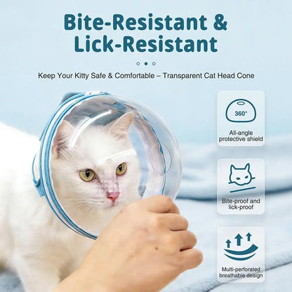 Protective Biting Prevention Cat Muzzle Breathable Transparent Astronaut Helmet Adjustable Pet Hood Pet Supplies