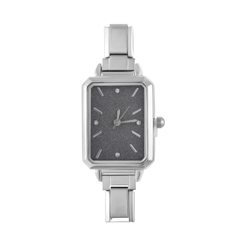 Fashion Colorful Dial Square Stainless Steel Women Watch Head Fit 9mm Bracelet For Party Friend Wife Birthday Jewelry Gifts