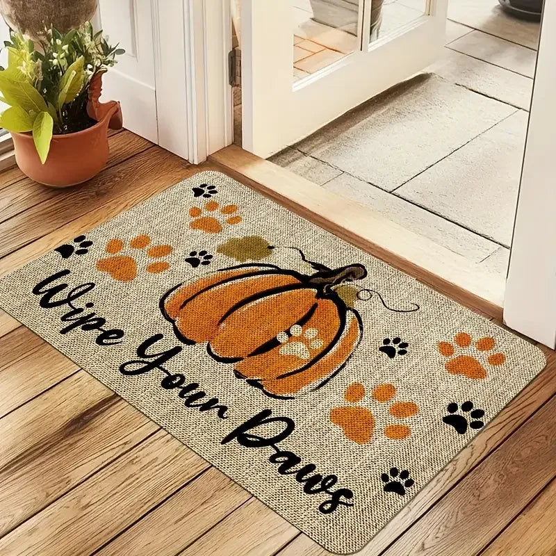 Autumn Maple Leaves Print Welcome Doormat Machine Washable Carpet for Living Room Bedroom Kitchen and Laundry Rug Floor Mat