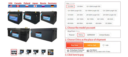 12V 180Ah LiFePO4 Lithium Iron Phosphate Battery Upgraded BMS 6000 Cycles For RV Campers Golf Cart Off-Road Off-Grid Solar Wind