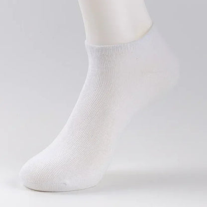 5/10 Pairs Unisex Ankle Socks Solid Color Black White Gray Cotton Deodorant Breathable Running Sports Socks New Spring Summer