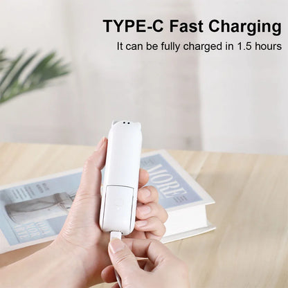 Portable Fan Super Mini Handheld Fan USB Rechargeable Fan Foldable Hand Held Small Pocket Fan with 2000mAh Power Bank 3 Gears