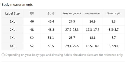 【12081】Plus size women's round neck short sleeve T-shirt with elastic half sleeves and trendy prints