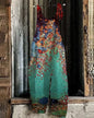 Women Jumpsuits Overalls Sleeveless Slash Neck Print Floral Wide Leg Pants High Street Autumn 2026 Casual Loose Backless