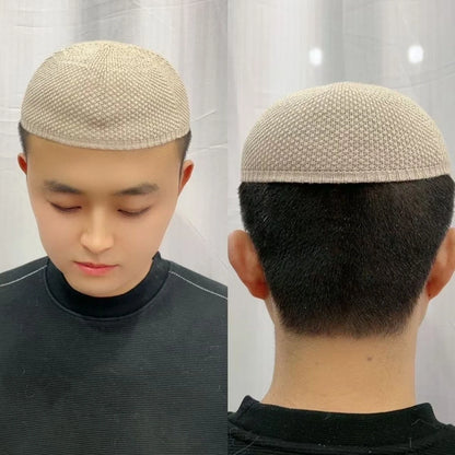 Hat Muslim Men Clothing Prayer Cap Islamic Kufi Tax Products Knitted Kippa Cotton Simple Daily Turkish 0756