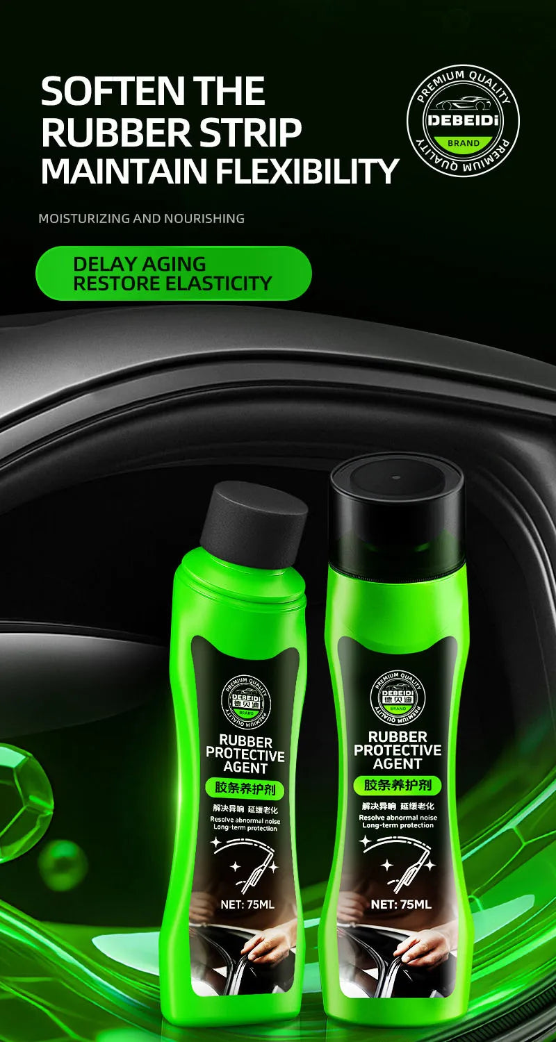 75ml Car Rubber Conditioner Rubber Strip Maintenance Agent Softening Agent Eliminates Noise Rubber Cleaner For Car SUV Vehicle