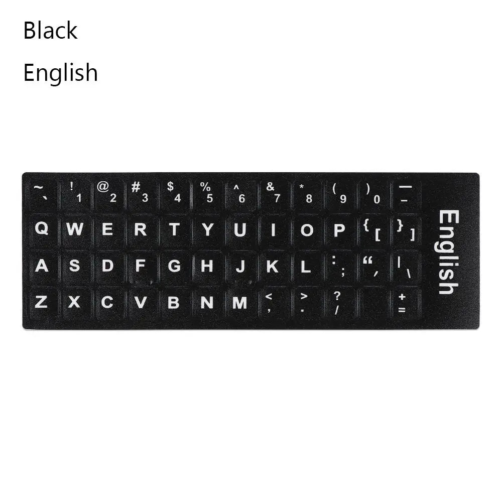 Non-slip Arabic Deutsch Spanish Keyboard Stickers Russian Letter Alphabet Layout English Wear-resistant Keyboard Covers