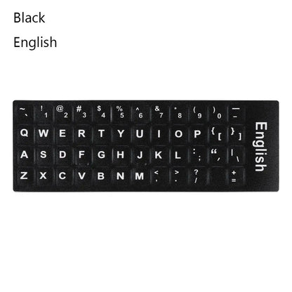 Non-slip Arabic Deutsch Spanish Keyboard Stickers Russian Letter Alphabet Layout English Wear-resistant Keyboard Covers