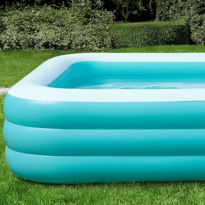 Sloosh 130 x 72 x 22 inches Inflatable pool for adults with seats durable and thick above ground for backyard garden lawn party