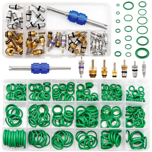 Car A/C Repair Kit R12 R134a Refrigeration Tire Valve Stem Cores,Car Air Conditioning Compressor Seals O-Ring