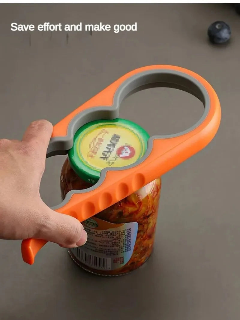 1PC 4-in-1 Multi-Function Non-Slip Kitchen Bottle And Can Opener Twist Labor-Saving Bottle Lid Opener for Easy Home Use