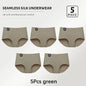 5PCS Seamless Mulberry Silk Panties Woman Underwear Ultra-Thin High Elastic Invisible Briefs Soft & Breathable Female Lingerie
