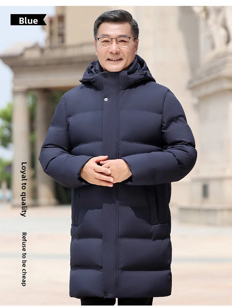 Canada Fashion Winter Jacket for Man Down Coat Parka Men's White Goose Down Jacket -30℃ Hooded Warm Thick Long Padding HXY305
