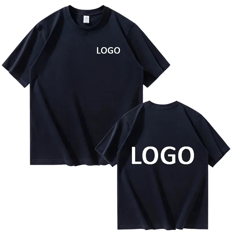 Customized Cotton Printed T-shirts Men Fashion Short Sleeve Round Neck Tshirt Women Personality Casual Tee Tops Camiseta