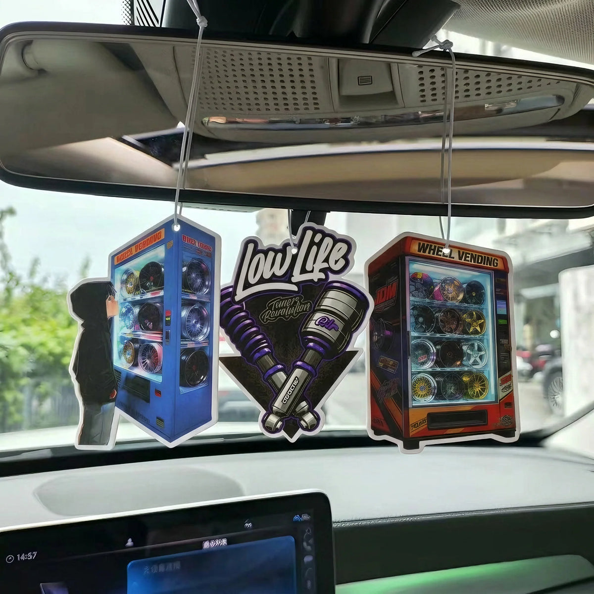 JDM Car Modification Culture Air Freshener Pendant Cool Girls Rear View Mirror Aromatherapy Pendant Car Decorations