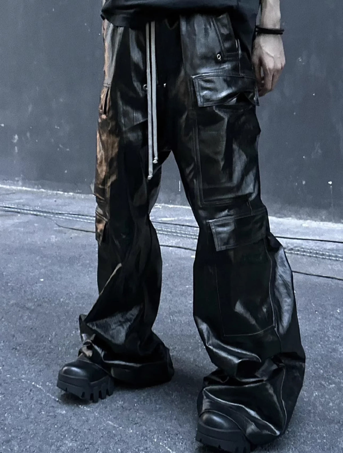 Owen Seak Men Cargo Pants Casual Loose Gothic Men's Trousers Autumn High Street Black Long Pant Size XL
